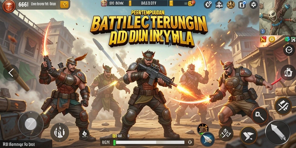 Screenshot gameplay <strong>666I</strong> menampilkan aksi seru dalam pertarungan Battle Royale.