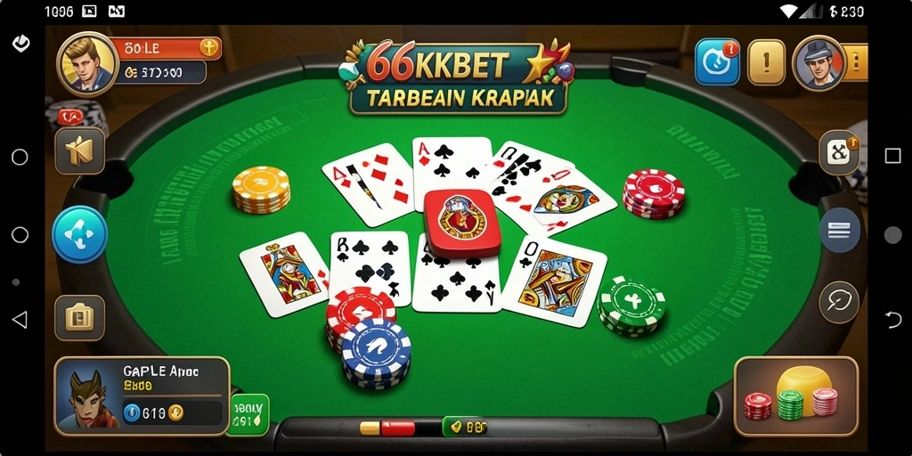 Tampilan seru gameplay Gaple di 66KBET.