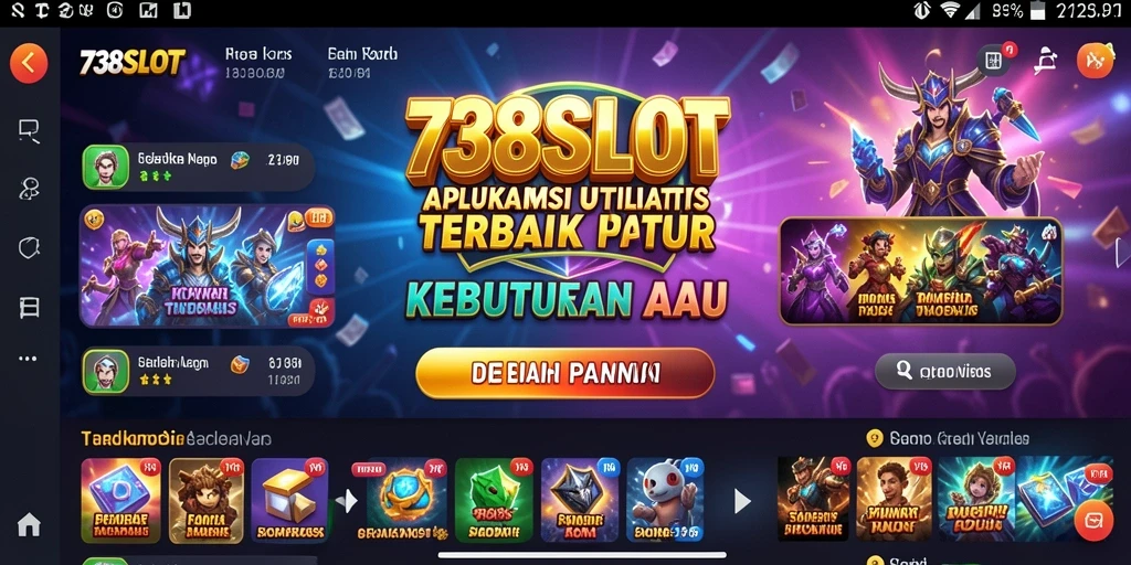 Screenshot utama 738SLOT menampilkan antarmuka pengguna yang intuitif dan menarik.