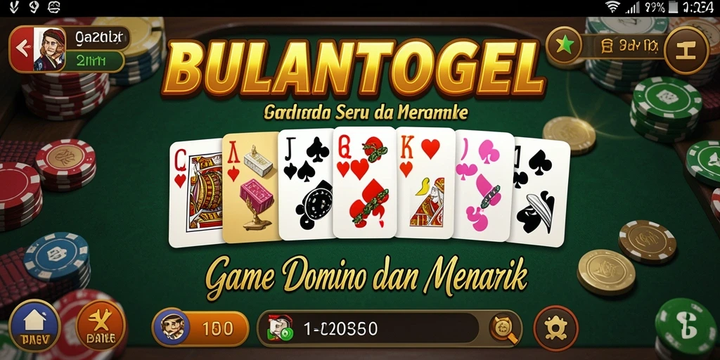 Tampilan gameplay Domino yang seru dalam BULANTOGEL.