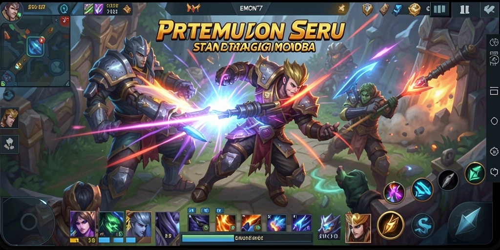 Tampilan permainan MOBA yang mendebarkan di EMON77.