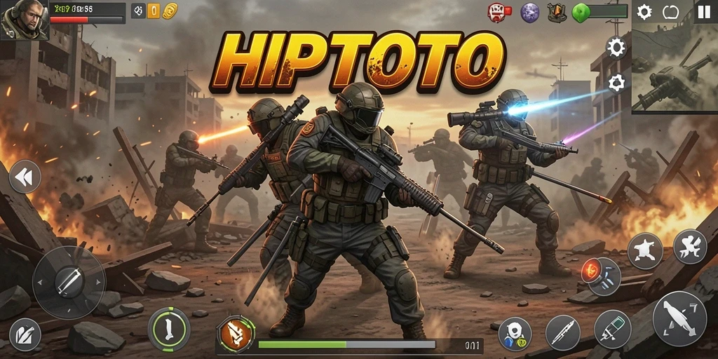 Tampilan gameplay HPTOTO dengan pertarungan yang mendebarkan.