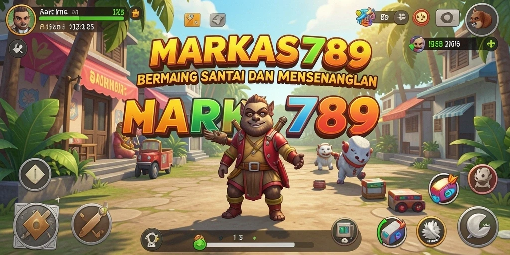 Tangkapan layar dari gameplay MARKAS789 dengan suasana ceria.