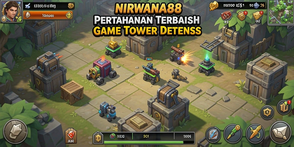 Tangkapan layar NIRWANA88 menampilkan aksi menara dan strategi pertahanan yang mendebarkan.