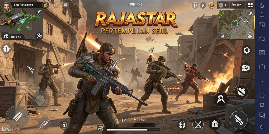 Tampilan gameplay mendebarkan di RAJASTAR dengan aksi tak terduga.