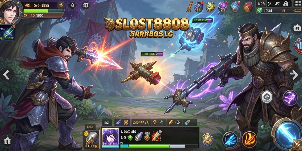 Tampilan gameplay menarik dalam SLOST8808 dengan elemen strategi.