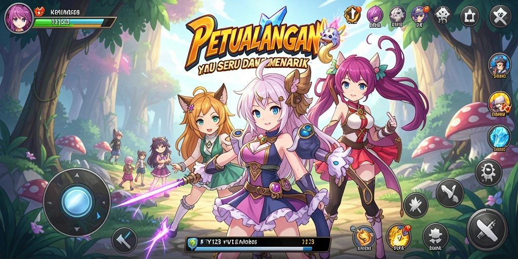 Tampilan gameplay YY123 yang seru dan penuh warna.